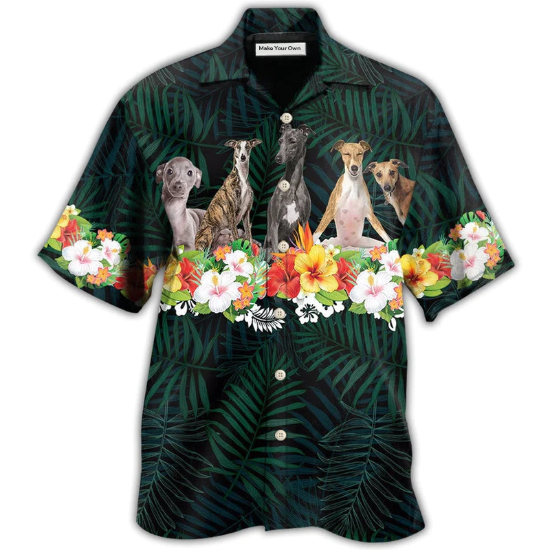 Tropical Italian Greyhound Hawaiian Shirt For Coastal Trips Outdoor Events And Relaxed Summer Wear