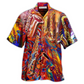 Saxophone Music Hawaiian Shirt Pattern View For Relaxed Warm Weather Outfits