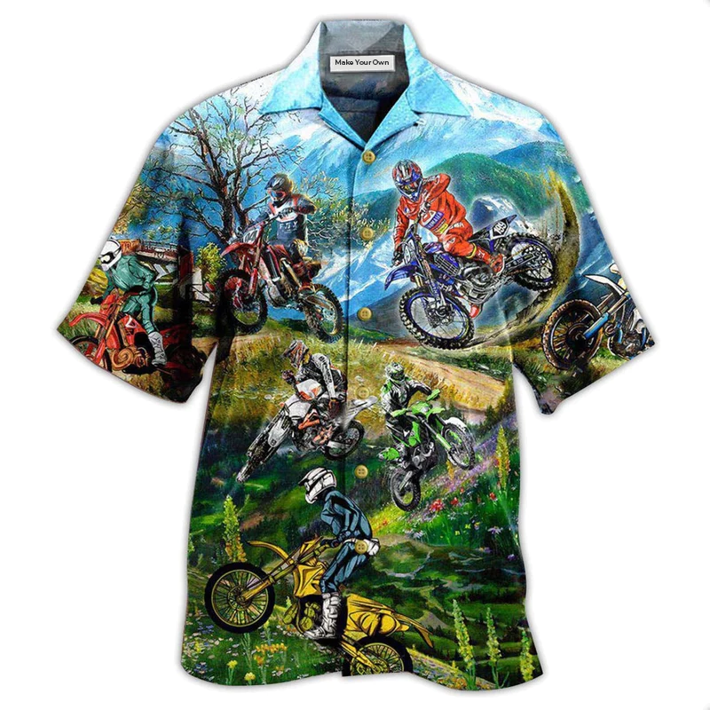 Motorcycle Racing Braap Hawaiian Shirt For Summer Events And Casual Outdoor Wear