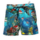 Christmas Ocean Turtle Beach Shorts For Warm Weather Outings And Leisure And Relaxation