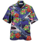 Funny Shark Christmas Amazing Hawaiian Shirt Design Detail For Beach Days And Holiday Travel