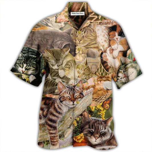 Cat Dreaming Sleeping Hawaiian Shirt For Warm Weather Adventures And Everyday Comfort