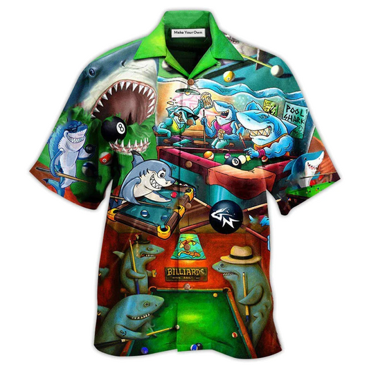 Shark Pool Fun Hawaiian Shirt For Poolside Relaxation And Sunny Getaways