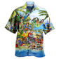 Tropical Parrot Party Summer Hawaiian Shirt For Summer Events And Casual Outdoor Wear