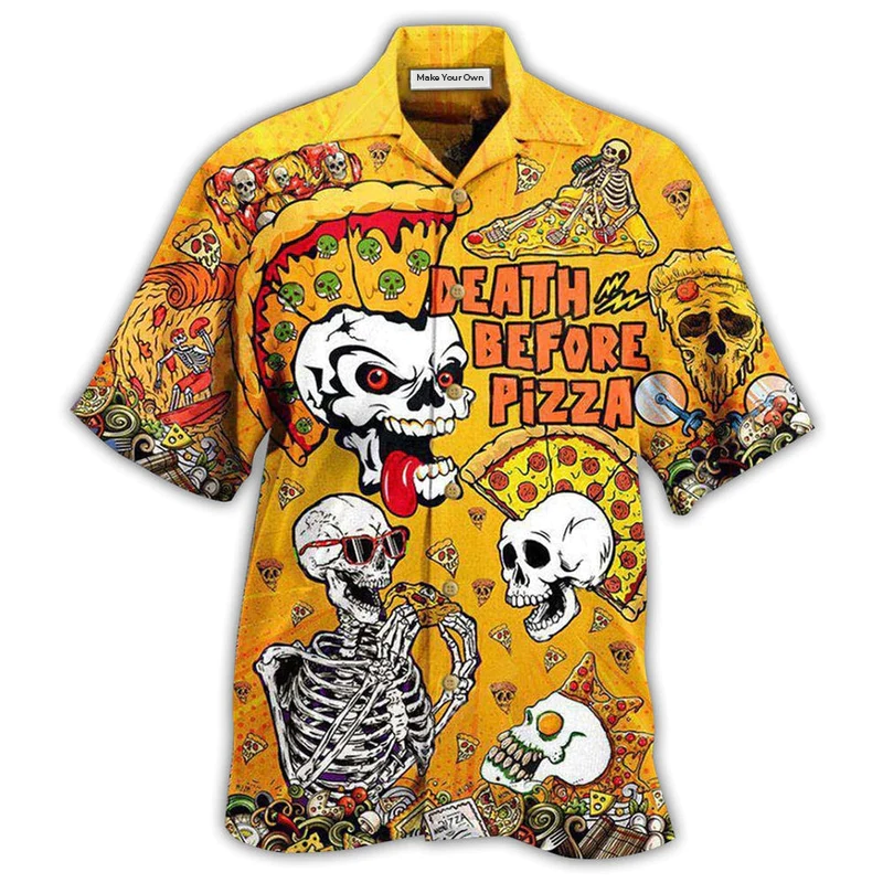 Food We're Death Nice Pizza Hawaiian Shirt For Warm Weather Adventures And Everyday Comfort