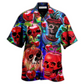Skull And Apple Hawaiian Shirt For Summer Events Coastal Travel And Comfortable Styling