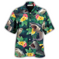 Tropical Shark Summer Vibes Hawaiian Shirt Design Detail For Beach Days And Holiday Travel