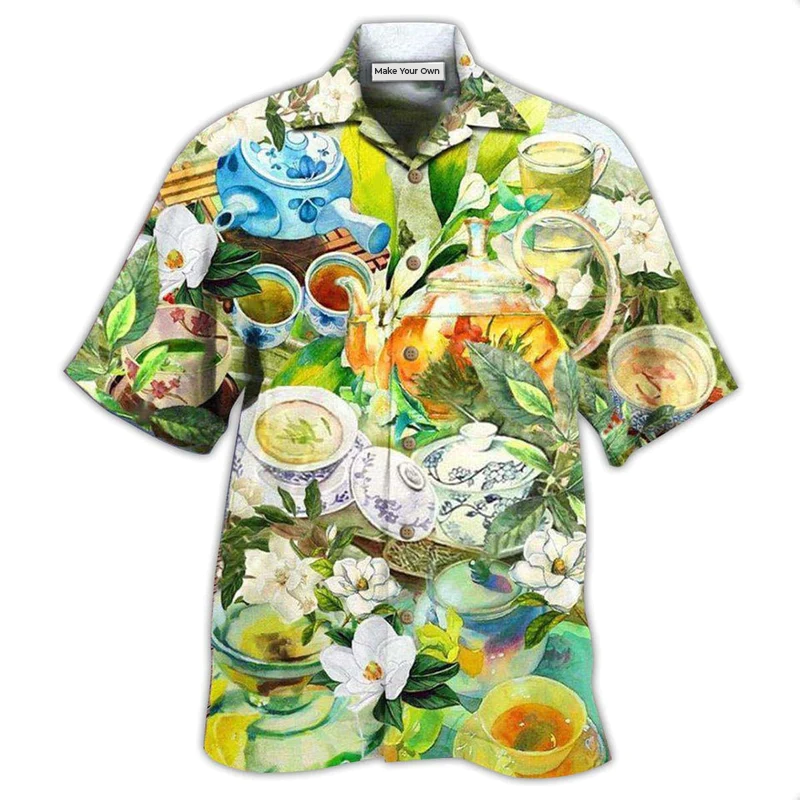 Tea Hawaiian Shirt For Resort Getaways Summer Adventures And Casual Gifting
