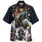 Game Card Skull Flame US Flag Independence Hawaiian Shirt Design View For Resort Travel And Thoughtful Gifting