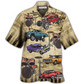 Car Muscle Drums Hawaiian Shirt For Summer Events And Casual Outdoor Wear