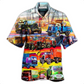 Truck Street Driver Journey Ride Hawaiian Shirt For Vacation Days And Relaxed Coastal Outings