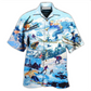 Snowboarding Hawaiian Shirt For Vacation Getaways Resort Wear And Casual Celebrations