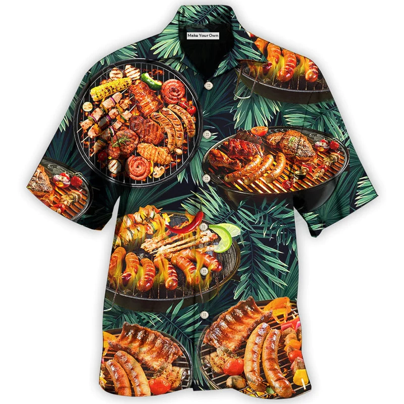 Tropical Barbecue Hawaiian Shirt For Summer Events Coastal Travel And Comfortable Styling