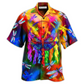 Colorful Dragon Dragonfly Hawaiian Shirt Design Detail For Beach Days And Holiday Travel