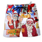 Christmas Santa Dances Like A Star Hawaiian Beach Shorts For Festive Outdoor Style