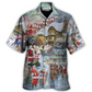 Christmas Year Santa Hawaiian Shirt Artwork View For Coastal Travel
