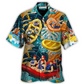 Tropical Water Rafting River Team Hawaiian Shirt Detailed Pattern View For Summer Travel