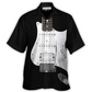 Black Electric Guitar Hawaiian Shirt For Summer Vacation And Beach Travel
