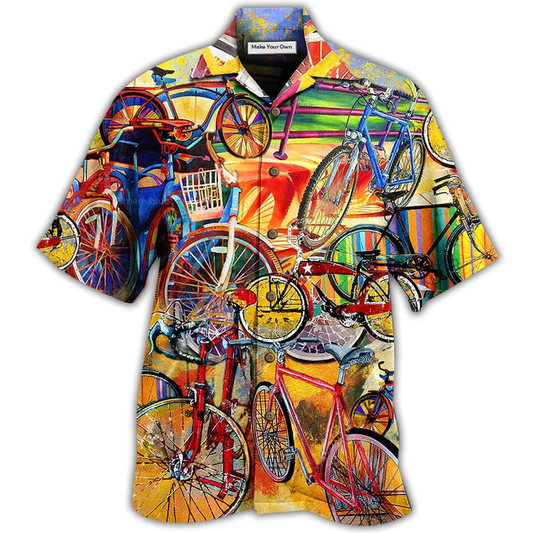 Bicycle Hawaiian Shirt Design View For Resort Travel And Thoughtful Gifting