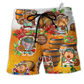 Viking Loves Beer Funny Christmas Hawaiian Print Beach Shorts For Festive Outdoor Style