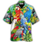 Tropical Parrot Summer Hawaiian Shirt For Summer Events And Casual Outdoor Wear