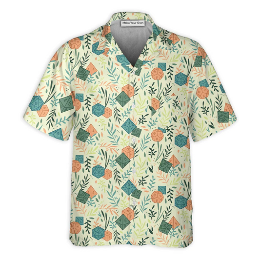 Fantasy Role Dice Hawaiian Shirt Front Pattern View For Thoughtful Gifting