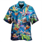 Turtle Wishing Turtley Awesome Easter Hawaiian Shirt Pattern View For Relaxed Warm Weather Outfits