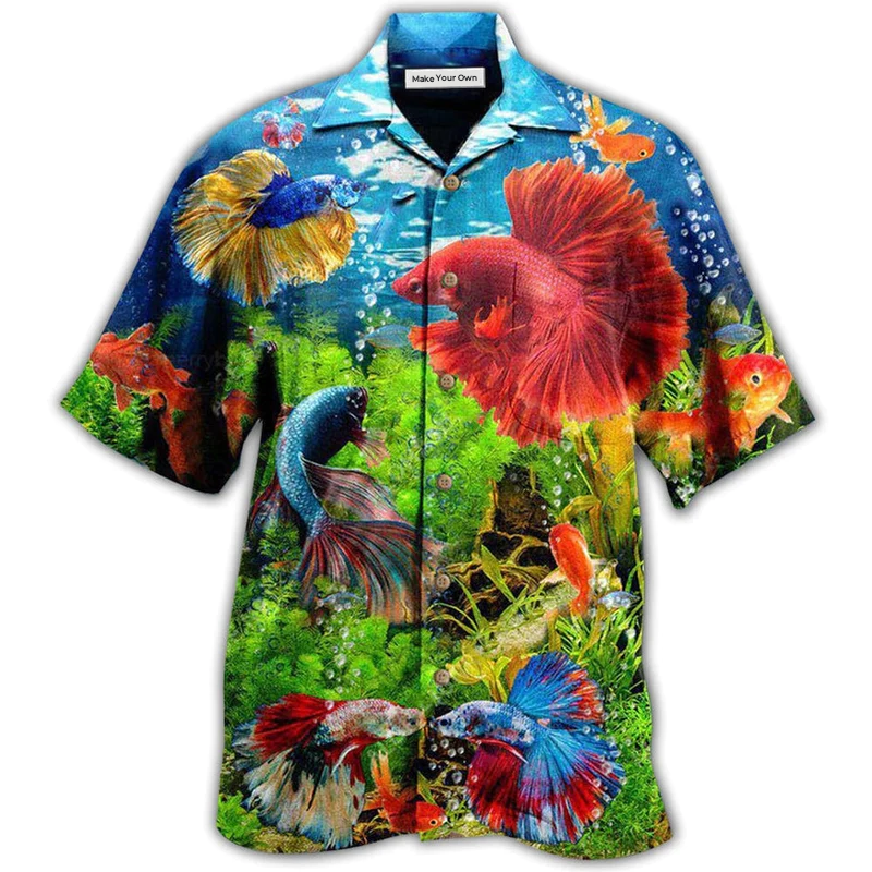 Fish Hobby Treasure Aquarium Fresh Hawaiian Shirt For Beach Parties And Weekend Getaways