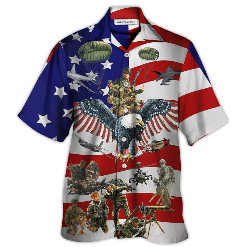Veteran Remember Flag Background Hawaiian Shirt For Coastal Adventures And Warm Weather Wear