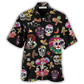 Western Skull Sugar Calavera Hawaiian Shirt For Resort Getaways And Comfortable Summer Activities