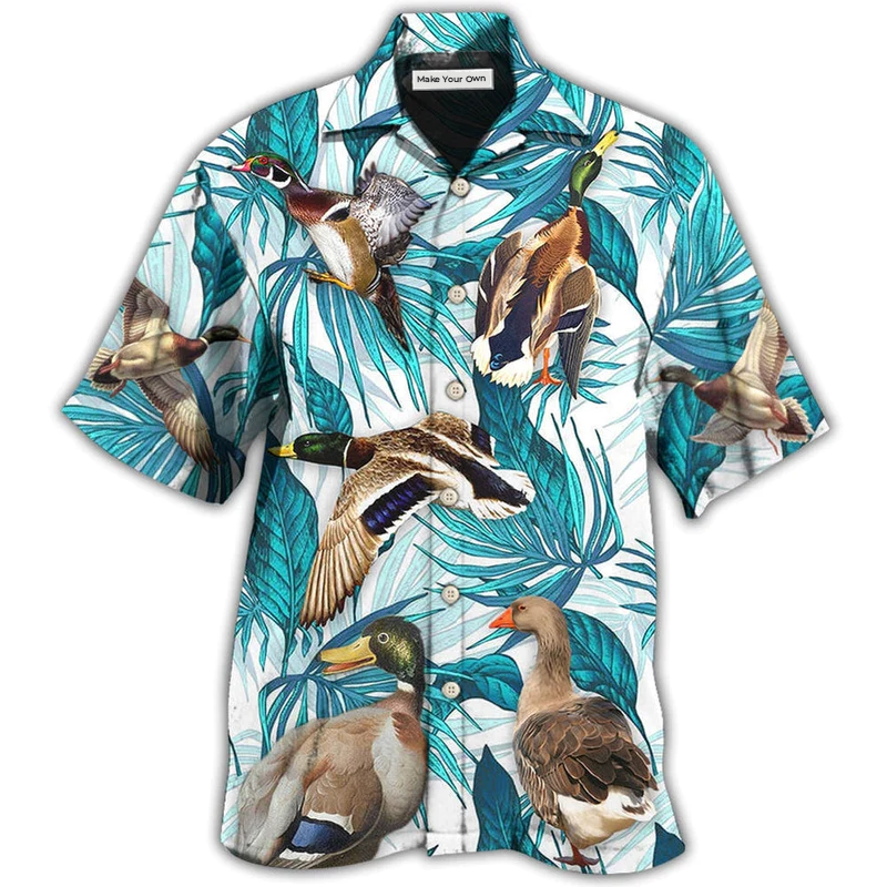 Tropical Duck Hawaiian Shirt For Summer Events Coastal Travel And Comfortable Styling