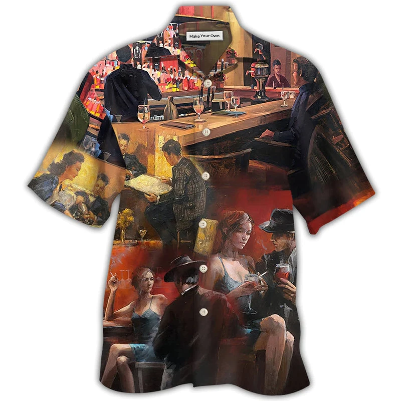 Wine Drinking Overnight Friends Hawaiian Shirt For Beach Parties And Weekend Getaways