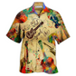 Guitar Hawaiian Shirt For Tropical Holiday Resort Parties And Everyday Style