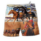 Horse Racing So Amazing Hawaiian Print Beach Shorts For Outdoor Adventures And Comfort