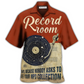 Retro Music Record Room Personalized Hawaiian Shirt For Vacation Days And Relaxed Coastal Outings