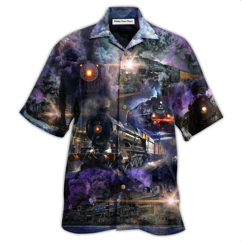 Train Bilowing Hawaiian Shirt For Coastal Adventures And Warm Weather Wear