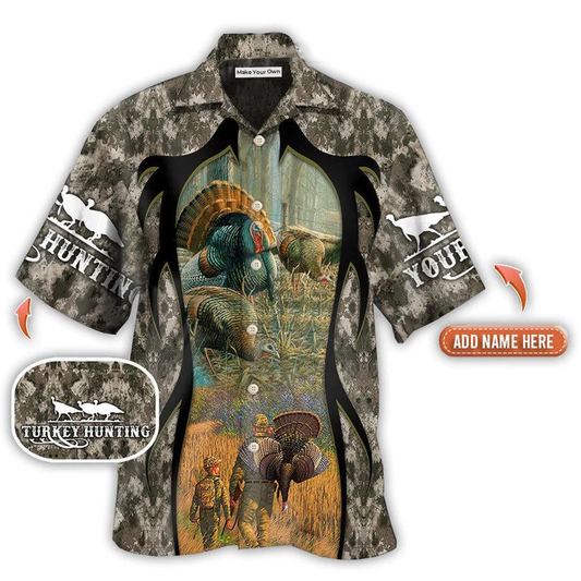 Turkey Hunting Personalized Hawaiian Shirt For Beach Parties And Weekend Getaways
