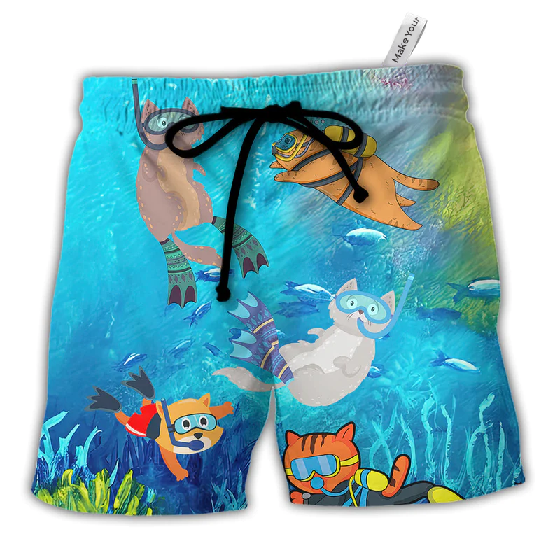 Scuba Diving Fish Beach Shorts For Oceanfront Escapes And Thoughtful Gift Giving