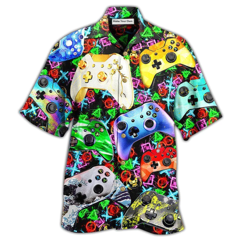 Retro Gaming Hawaiian Shirt For Resort Holidays Beach Travel And Relaxed Casual Fashion