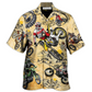 Vintage Motorcycle Motocross Biker Hawaiian Shirt For Warm Weather Adventures And Everyday Comfort