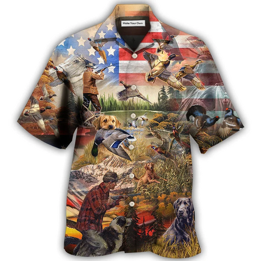 Duck Hunting Independence Day Mallard Hawaiian Shirt For Poolside Relaxation And Sunny Getaways