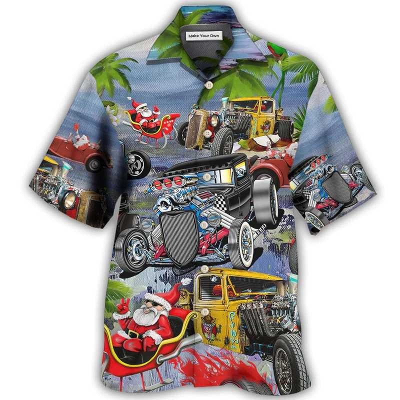 Hot Rod Hawaiian Shirt For Beach Vacations Casual Parties And Warm Weather Style
