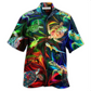 Neon Turtle Amazing Flash Hawaiian Shirt Artwork View For Weekend Travel And Beach Style