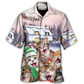 Cat Christmas Hawaiian Shirt Pattern View For Lightweight Everyday Style
