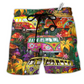 Hippie Bus Peace Life Color So Patterned Beach Shorts For Coastal Drives And Casual Style
