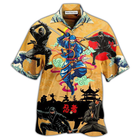 Ninja Warrior Hawaiian Shirt For Tropical Getaways Outdoor Fun And Everyday Wear