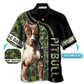Dog Pitbull Camo Dad Personalized Hawaiian Shirt Design View For Casual Summer Styling