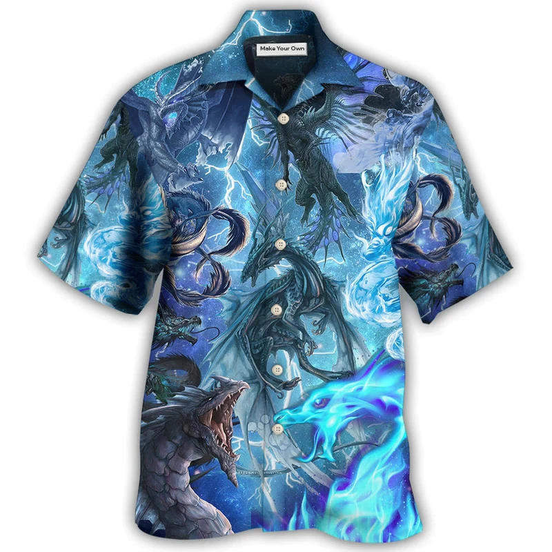 Magical Dragon Ice Hawaiian Shirt For Resort Getaways And Comfortable Summer Activities