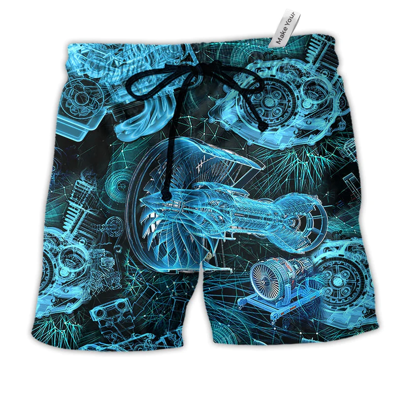 Blueprint Engine Beach Shorts For Casual Day Trips And Comfortable Daily Use