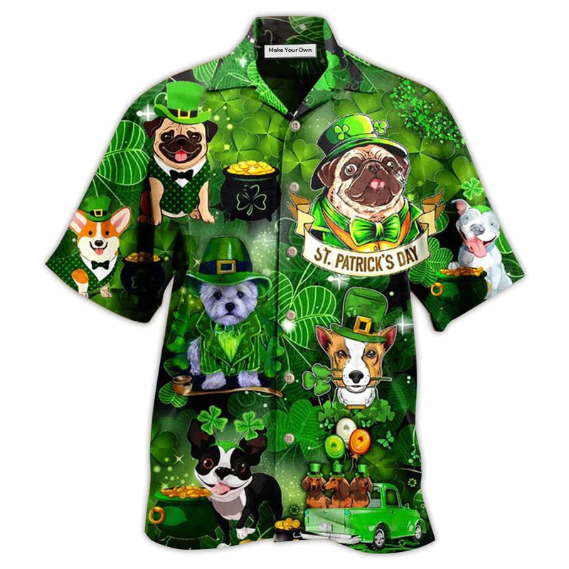 Irish Dogs Hawaiian Shirt For Summer Events And Casual Outdoor Wear